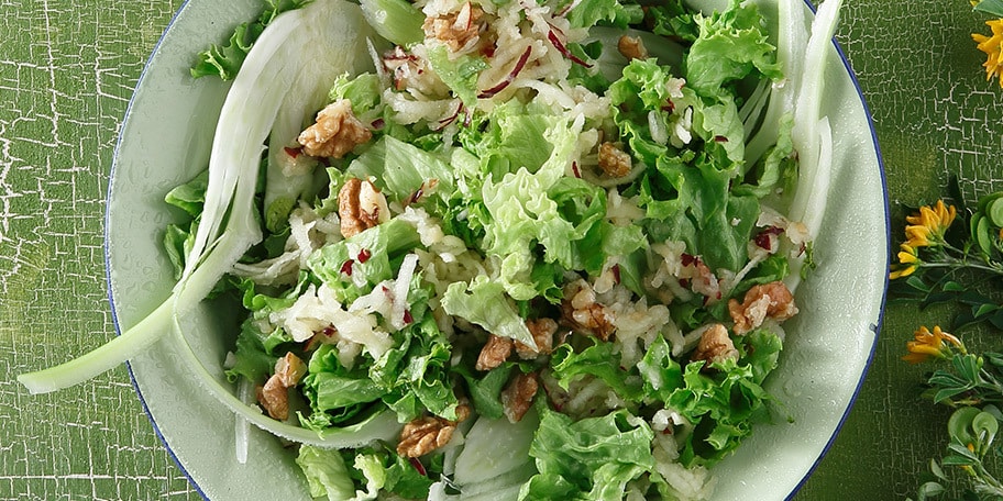 Μαρουλοσαλάτα με φινόκιο και μήλο