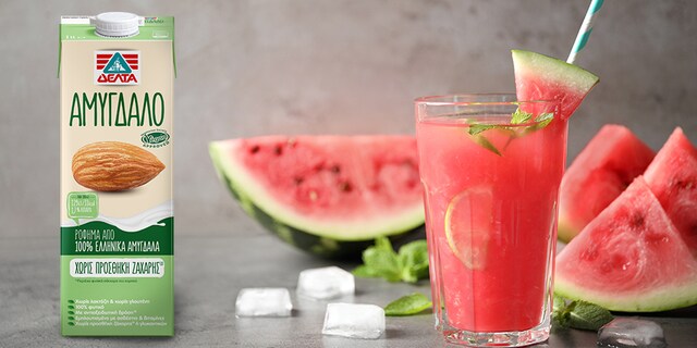 Smoothie με Καρπούζι και Ρόφημα Αμυγδάλου