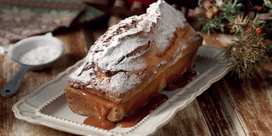 Μπαχαροκέικ γεμιστό με κρέμα καραμέλα