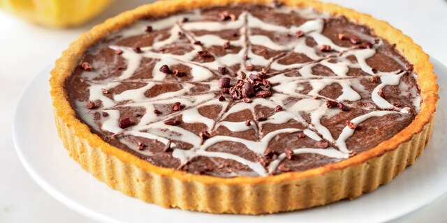Τάρτα «αράχνη» με κολοκύθα και σοκολάτα