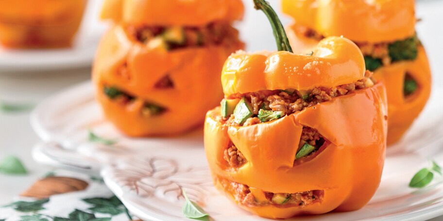 Spooky Halloween πιπεριές γεμιστές