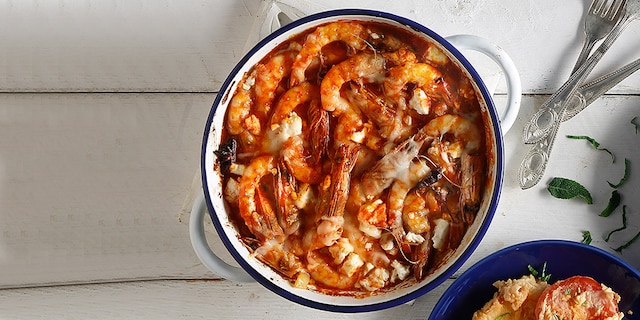 Γαρίδες σαγανάκι στον φούρνο