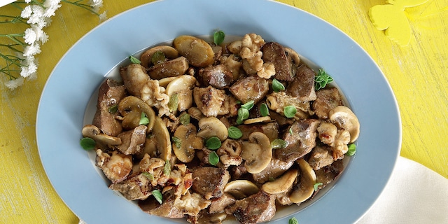 Τηγανιά λεμονάτη και ριγανάτη με συκωταριά