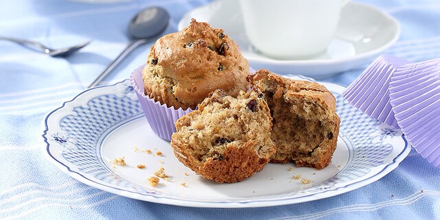 Μάφινς με βρώμη και σταφίδες