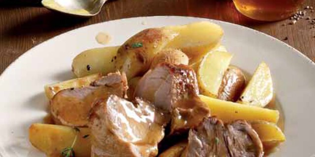 Ψαρονέφρι με πατάτες, θυμάρι και μέλι