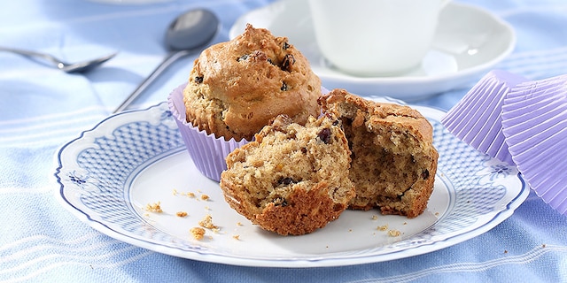 Μάφινς με βρώμη και σταφίδες