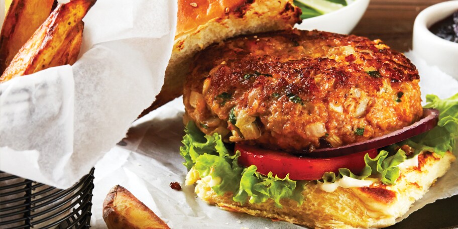 BURGER ΜΕ ΓΑΛΟΠΟΥΛΑ