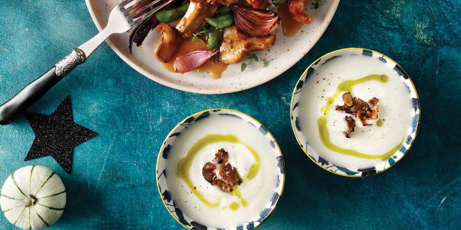 Βελουτέ κουνουπιδιού με λάδι βασιλικού