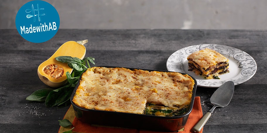 Λαζάνια Λαχανικών με Κολοκύθα, Σπανάκι και Μανιτάρια