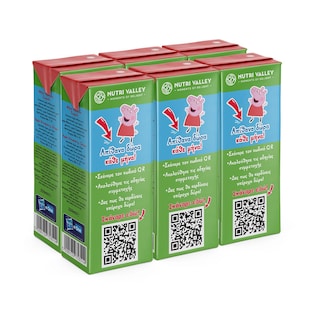 PEPPA PIG | Φυσικός Χυμός Φράουλα Μήλο Σταφύλι 6x250ml