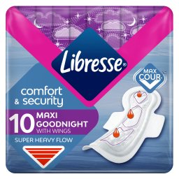 LIBRESSE | Sanitary Pads Goodnight Maxi Wings 10 Pieces