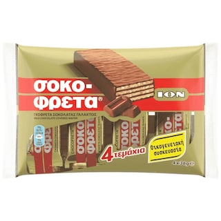 ΙΟΝ | ΣΟΚΟΦΡΕΤΑ | Σοκοφρέτα Γάλακτος 4x38g