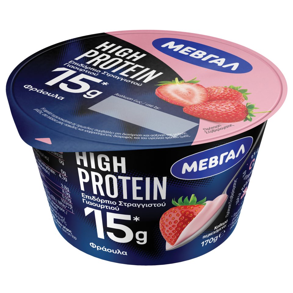 ΜΕΒΓΑΛ Επιδόρπιο Γιαουρτιού High Protein Φράουλα 170g