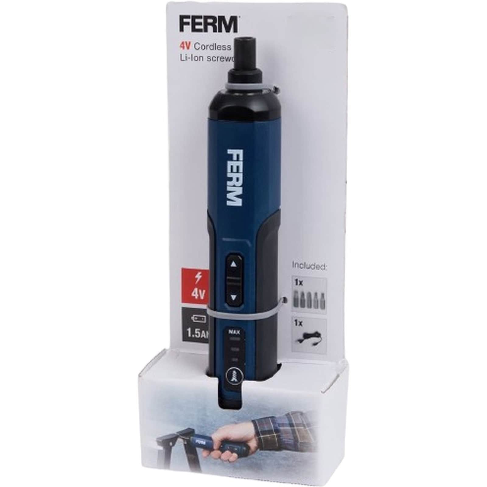 FERM Κατσαβίδι Ασύρματο Ίσιο 4V 1.5Ah 1 Τεμάχιο