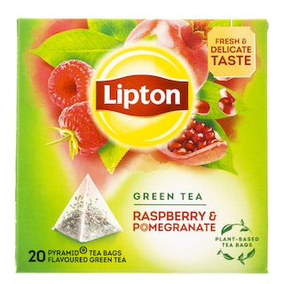 LIPTON | Τσάι Πράσινο Raspberry Ρόδι 20x1.4g