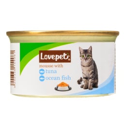 LOVEPET | Γατοτροφή Μους Τόνος Ψάρια Ωκεανού 85g