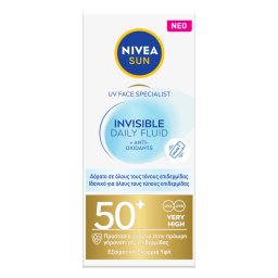 NIVEA | Αντηλιακό Προσώπου UV Face Invisible Daily Fluid SPF50+ 40ml