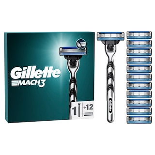 GILLETTE | Ξυριστική Μηχανή Mach3 + 12 Ανταλλακτικά 1 Τεμάχιο