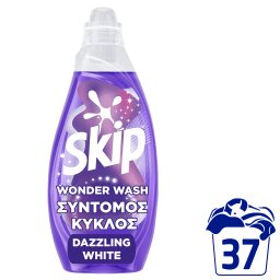SKIP | Yγρό Πλυντηρίου Ρούχων Wonder Wash Dazzling White 37 Μεζούρες