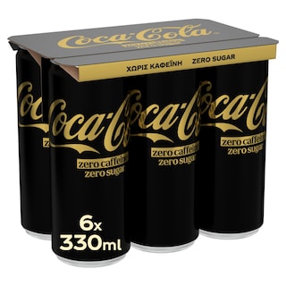 COCA COLA | ZERO | Αναψυκτικό Zero Χωρίς Καφείνη 6x330ml
