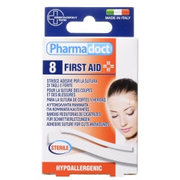 PHARMADOCT | Adhesive Sutures for Cuts & Wounds 8 Pieces