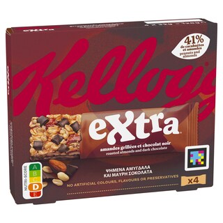 KELLOGGS | Μπάρες Δημητριακών Αμύγδαλο Σοκολάτα Φιστίκι 4x32g