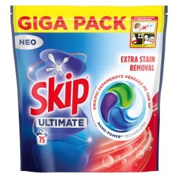 SKIP | Κάψουλες Πλυντηρίου Ρούχων Ultimate Extra Strain Removal 75 Τεμάχια