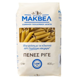ΜΑΚΒΕΛ | Πένες Ριγέ Χαμηλού Γλυκαιμικού Δείκτη 400g