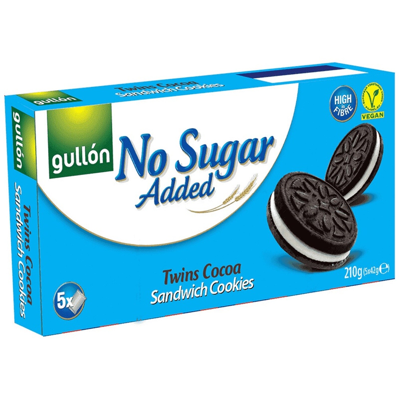 GULLON Μπισκότα Twins Cocoa 0% Ζάχαρη 210g