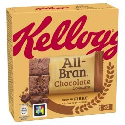 KELLOGGS | ALL BRAN | Μπάρες Δημητριακών Σοκολάτα 6 X 40gr
