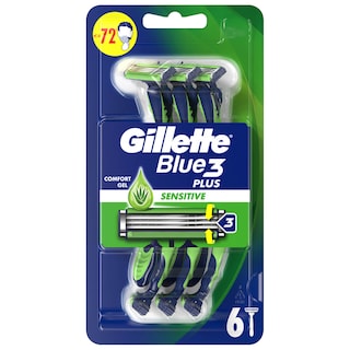 GILLETTE | Ξυραφάκια Blue 3 Plus Sensitive 6 Τεμάχια