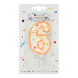 DECORATA | Κερί Γενεθλίων Νο6 1 Τεμάχιο