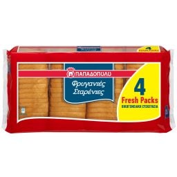 ΠΑΠΑΔΟΠΟΥΛΟΥ | Φρυγανιές Σταρένιες 4x127.5g