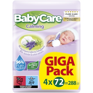 BABY CARE | Μωρομάντηλα Calming 4x72 Τεμάχια