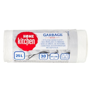 HOME KITCHEN | Σακούλες Απορριμμάτων με Χερούλια 25lt 30 Τεμάχια
