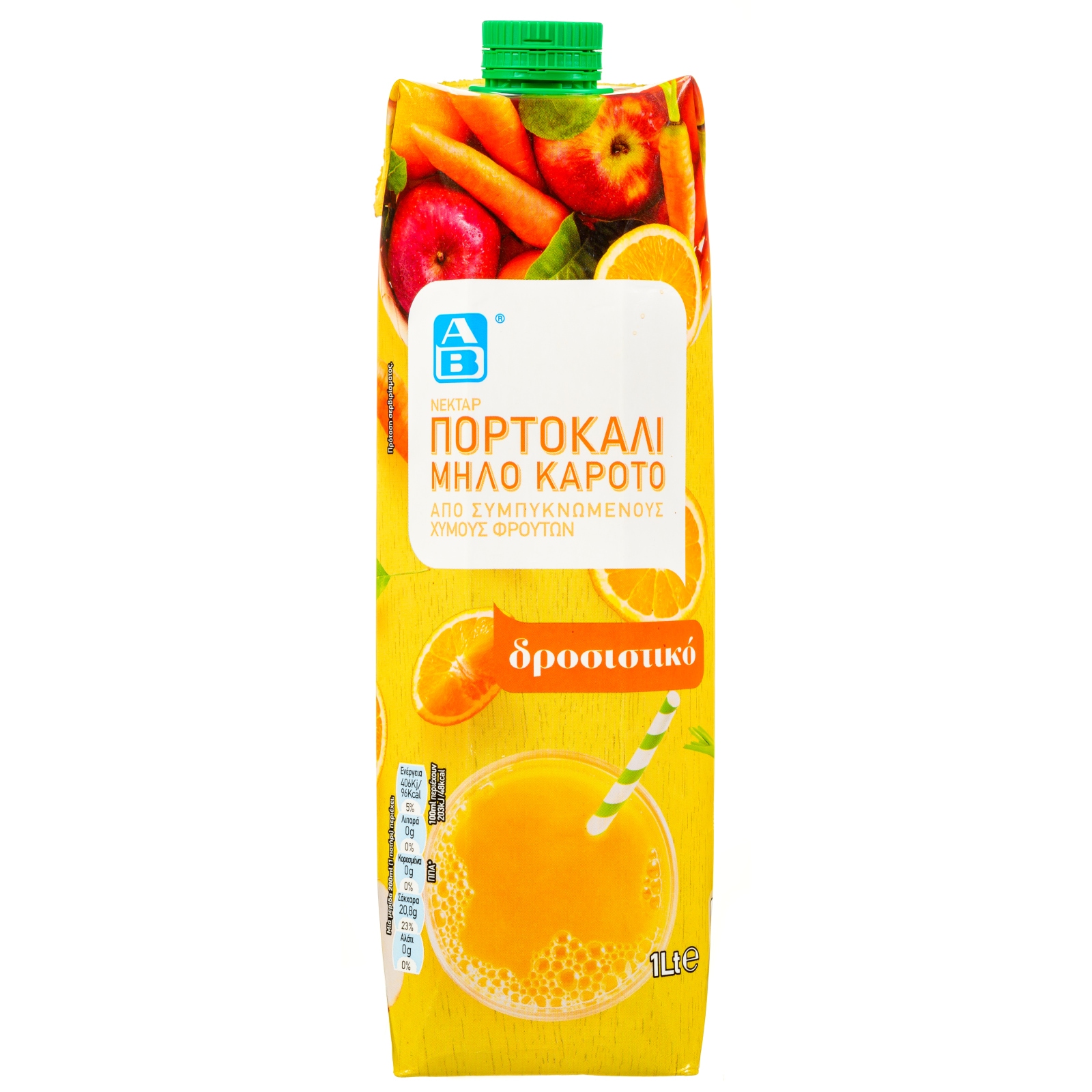 Χυμός Νέκταρ Πορτοκάλι Μήλο Καρότο 1lt