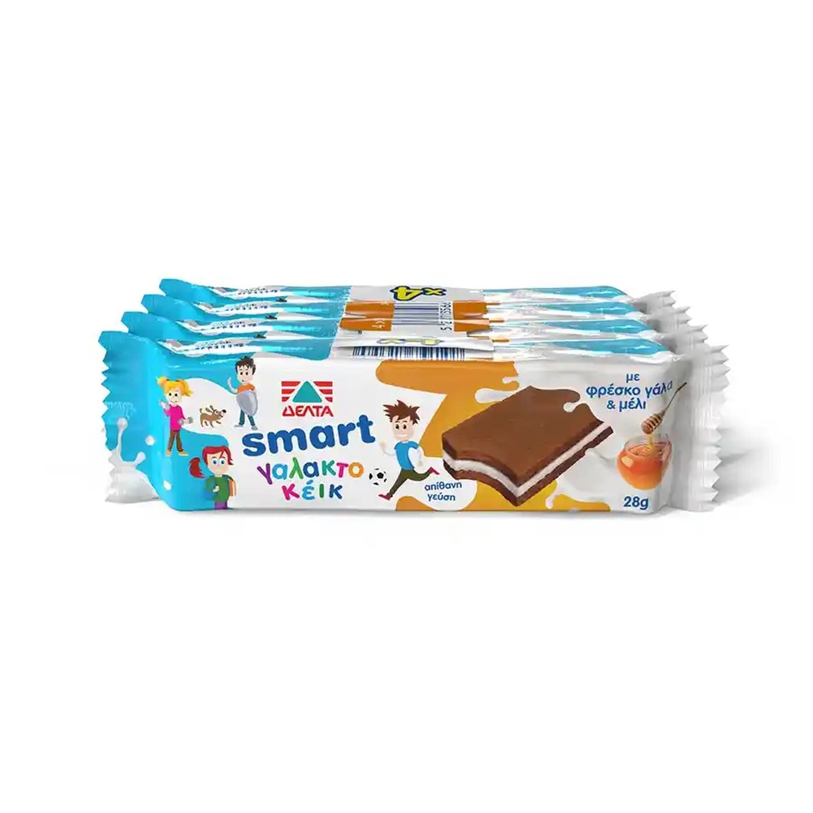 SMART Γαλακτοκέικ Μέλι 4x28g