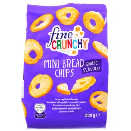 FINE CRUNCHY | Mini Bread Chips Σκόρδο 200g