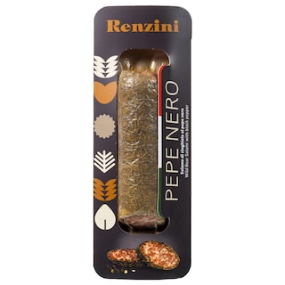 RENZINI | Σαλάμι με Μαύρο Πιπέρι 180g