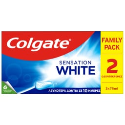 COLGATE | Οδοντόκρεμα Sensation White 2x75ml