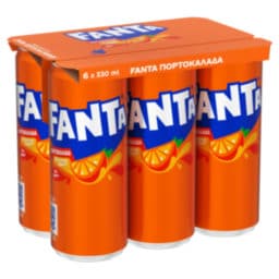 FANTA | ΑΝΑΨΥΚΤΙΚΟ ΠΟΡΤΟΚΑΛΙ ΚΟΚΚΙΝΟ ΜΕ ΑΝΘΡΑΚΙΚΟ ΚΟΥΤΙ 6 X 330 ML