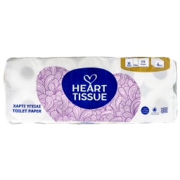 HEART TISSUE | Χαρτί Υγείας 4 Φύλλα 10 Ρολά 1.12kg