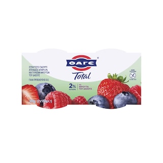 TOTAL | Γιαούρτι Στραγγιστό 2% Φρούτα του Δάσους 2x150g