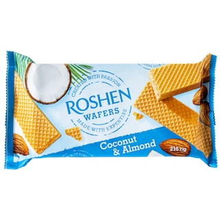 ROSHEN | Γκοφρέτα Καρύδα Αμύγδαλο 216g