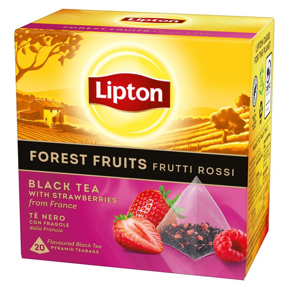 LIPTON Τσάι Μαύρο Φρούτα Δάσους 20x1.7g