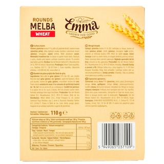 EMMA | Φρυγανιές Στρογγυλές Σίτου 110g