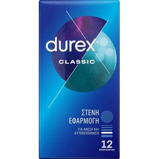 DUREX | Προφυλακτικά Classic Στενή Εφαρμογή 12 Τεμάχια