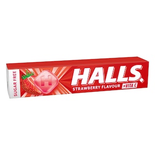 HALLS | Καραμέλες Φράουλα Βιταμίνη C 32g
