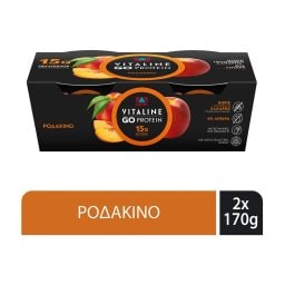 VITALINE | Επιδόρπιο Γιαουρτιού Protein Ροδάκινο  2 Χ 170 gr