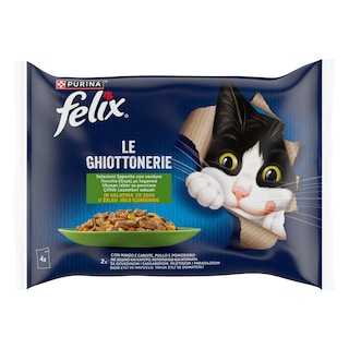 FELIX | Γατοτροφή AGAIL Ποικιλία Λαχανικών με Κρέας 4x85g